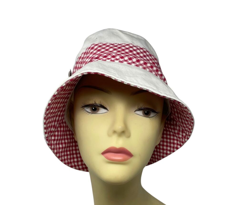 Coca-Cola Bucket Hat White With Red Check Band New With Tags Officially Licensed
